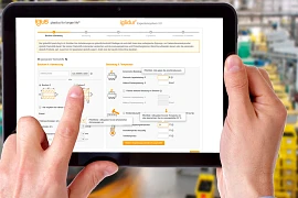 Online tools on tablet