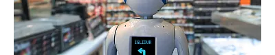 service robot in a grocery store